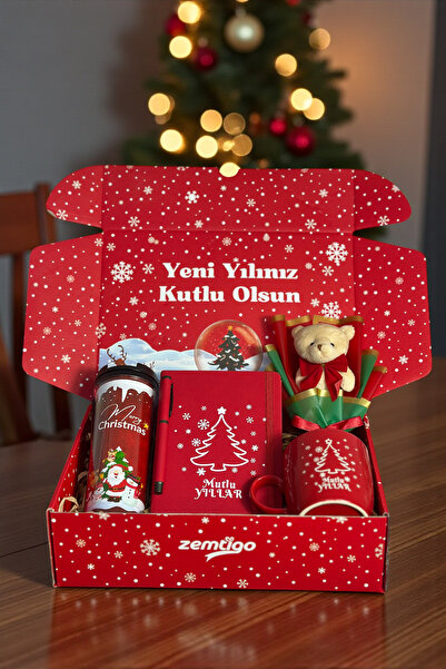 Zemtigo Merry Christmas Termos & Kupa & Mutlu Yıllar Defter Ve Kalem & Ayıcık...