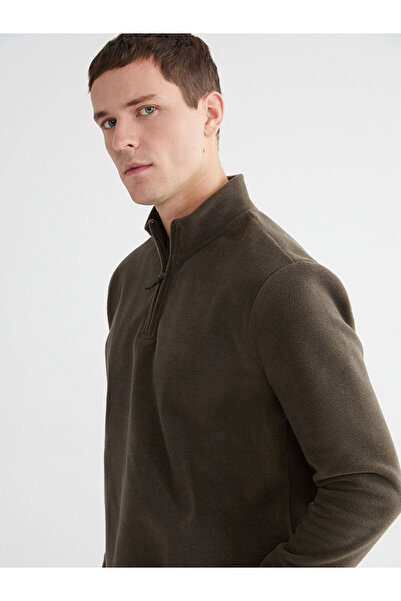 LC Waikiki Peak New Season Stand Collar Fleece Men's Sweatshirt