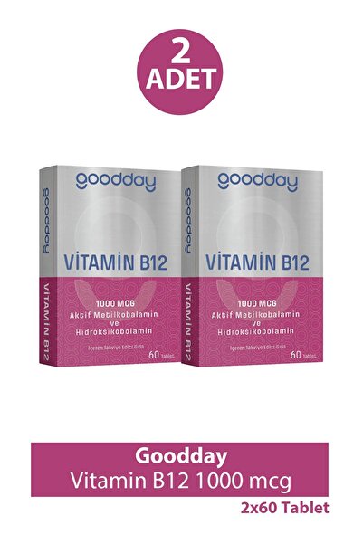 ASFSTORE Goodday Vitamin B12 1000 mcg 60 Tablet 2 Adet