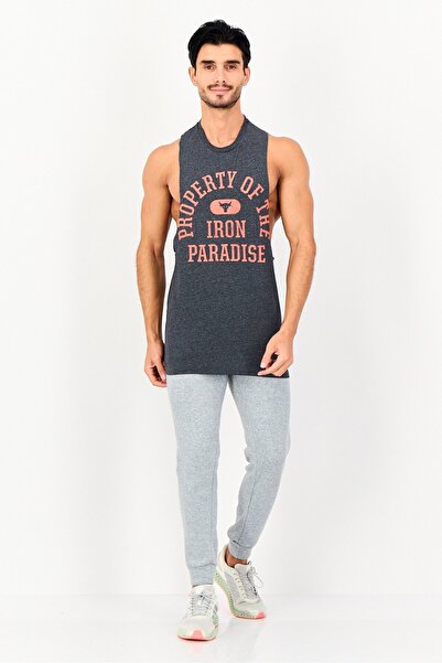 Under Armour Men Loose Fit Sleeveless Training Vest, Charcoal