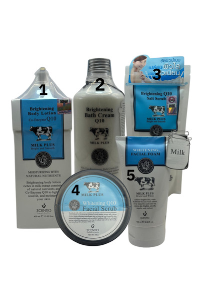 SENTIO مجموعة متكاملة للعناية بالوجه و الجسم برايت آند وايت ميلك بلس Q10 من سينتيو