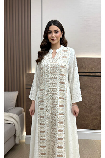 Moda Line Elegant jalabiya with pearl embroidery
