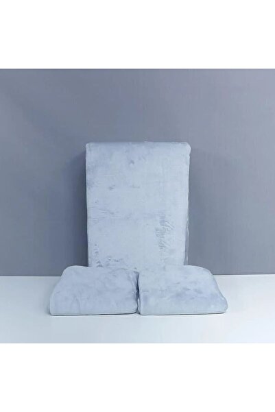 Reiashn 3-piece fitted sheet set, light gray, 100% cotton, double