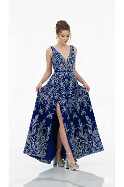 SMS Women's evening shoes with zircon stripes on the front