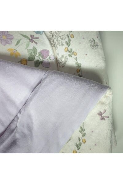 Reiashn Raghad Velvet Floral Bedspread, White Winter Double