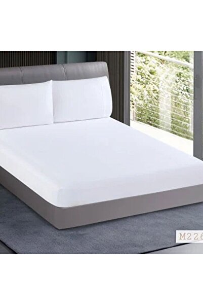 Reiashn 3-piece fitted sheet set, white, 100% cotton, single and a half size