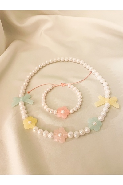 Koza İstanbul Pastel Fiyonk Kolye Bileklik