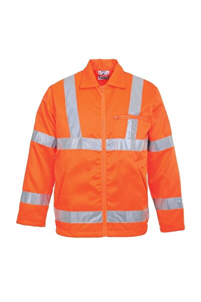 PORTWEST -RT40 S Orange Polycotton Reflective Safety Jacket