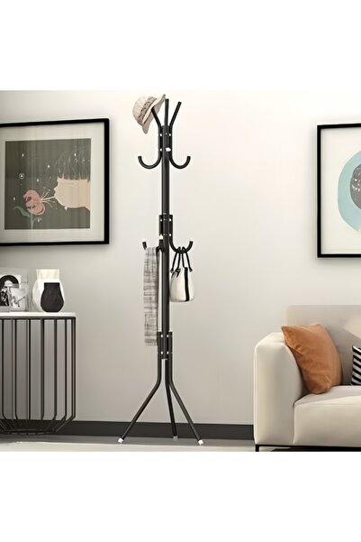 hongyun علاقة ملابس معدنية متعددة الاستخدامات، مقاس 172 سم × 43 سم، لون أسود