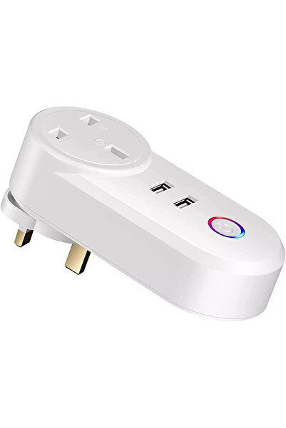 Generic WiFi Smart Plug with 2 USB Ports — Tuya App Remote Control, Timer, Alexa/Google/Siri, 16A