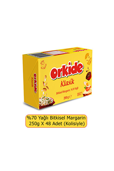 Orkide Klasik Bitkisel Margarin %70 Yağlı 250g X 48 Adet Kolisiyle