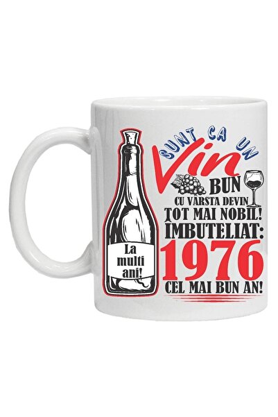 CRD PRINT Personalized mug "A Good Wine" 1976, CRD PRINT, 330ml, white