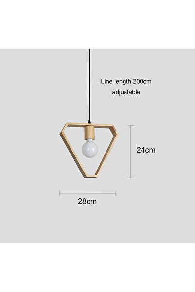 HAMER Elegant decorative rope chandelier, single wooden design.