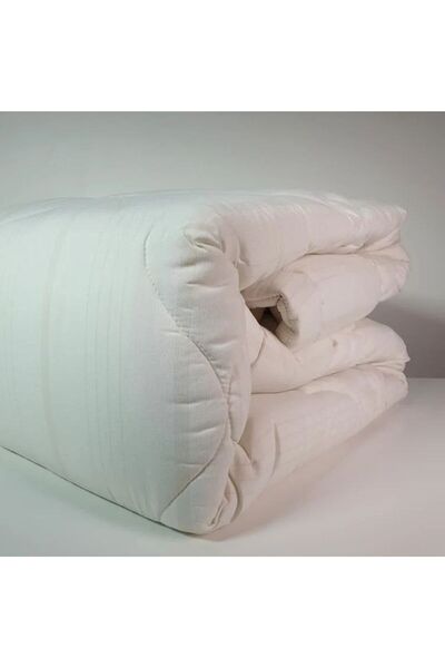 Reiashn Hotel-style striped summer double bedspread in off-white color