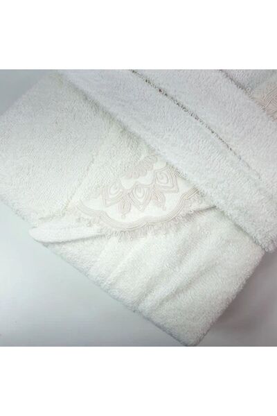 Reiashn Mira Spanish robe set, off-white and beige, 11 pieces