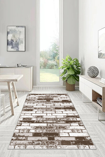 df home Salon Halısı Mutfak halısı Yolluk Geometrik İskandinav Eskitmeli Diji...