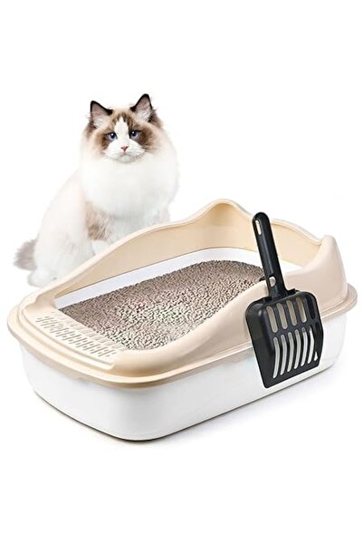Xess Cat Litter Tray Box,Litter Box with High Side,Anti-Splashing Cats Litters Box,Cat Toilet with Litte