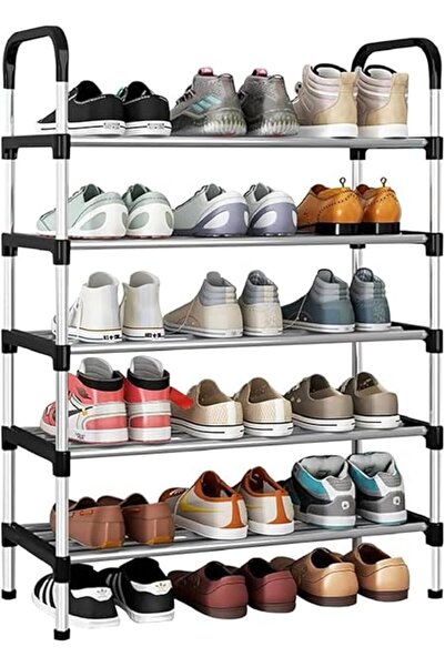 Xess Shoe Rack,Shoes Cabinet Organizer, 5-Tier Shoe Storage with 5 Mesh Shelves,Freestanding Shoe Shelve
