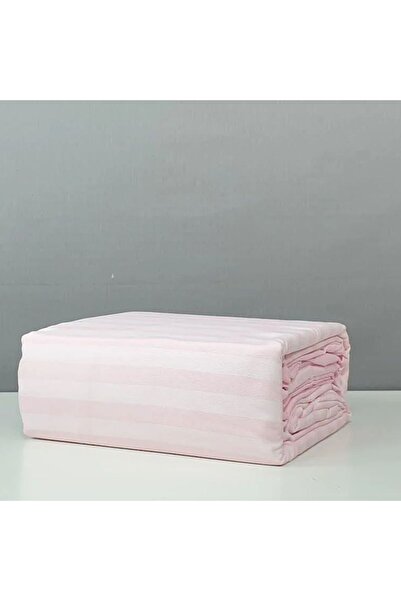 Reiashn Hotel-style striped duvet cover, pink summer color, double size