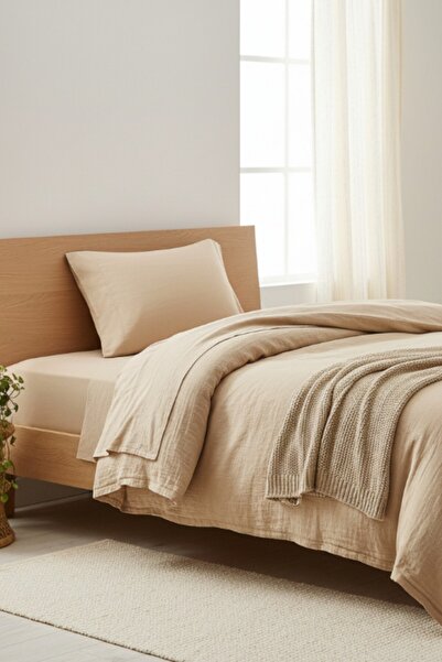 Cottonest Σετ κρεβατιού μονό από 100% βαμβακερό μουσελίνα, μαλακό και αναπνεύ...