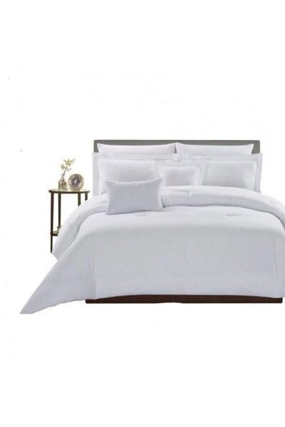 Reiashn Classic striped bedspread, 100% cotton, white summer color, single and a half size