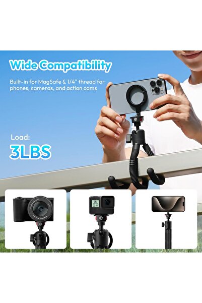 ulanzi MT30 Magnetic Flexible Tripod for iPhone 17-12 Series & Cameras