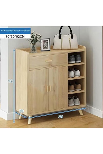 KEKE Modern Wooden Shoe Cabinet with Drawer & Shelves – Space-Saving Entryway Shoe Storage Organizer