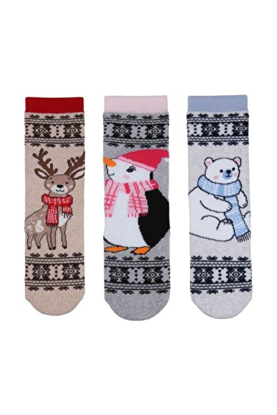 Bross Deer, Penguin, Bear Towel Girl Child 3-Piece Socket