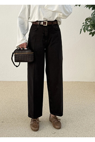 MODA AKSA SLİM FİT YÜKSEK BEL MOM JEANS KAHVERENGİ