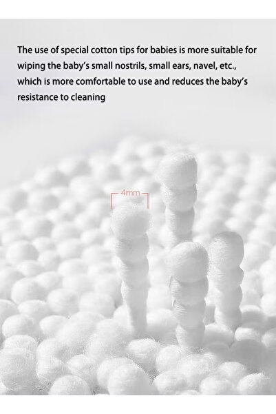 Generic Baby Cleaning Cotton Swabs, Pure Cotton Double-Ended Cotton Buds, Cleaning Cotton Swabs for Children