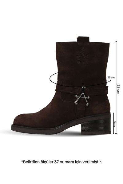 Bueno Shoes Brown Suede Women's Heeled Boots 39Wb1430