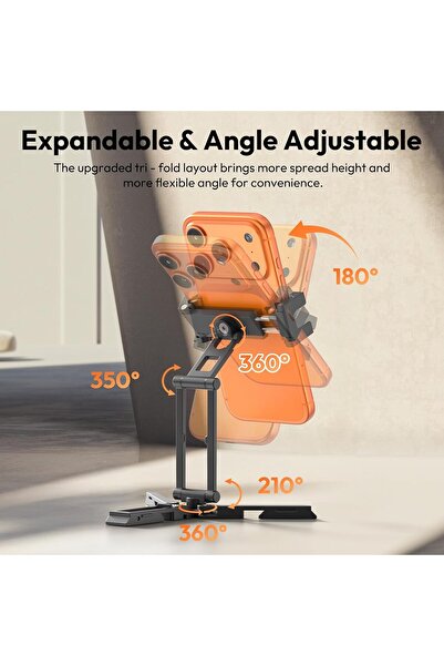 ulanzi Phone Tripod Mount with Arca Uka Base, Foldable Mini Tripod Mount