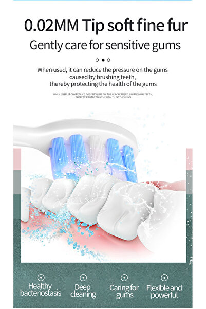 OEM Adult Smart Sonic Electric Toothbrush 6 Modes Soft Bristles Home Whitening