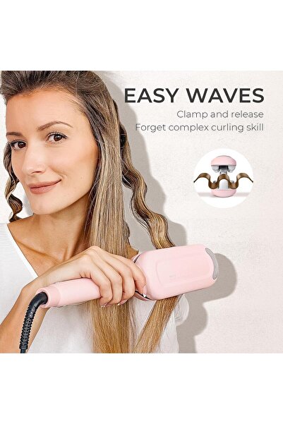 TYMO ROVY Hair Waver Crimper - Deep Waver Curling Iron, 32mm, Pink