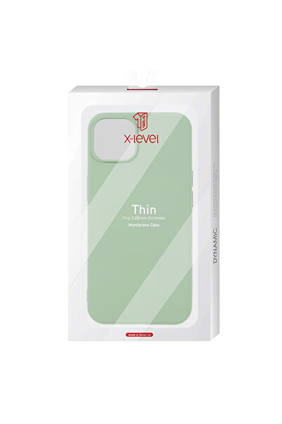 Apple Husa X-Level Thin pentru iPhone 14 Pro - MicroFiber, Light Green
