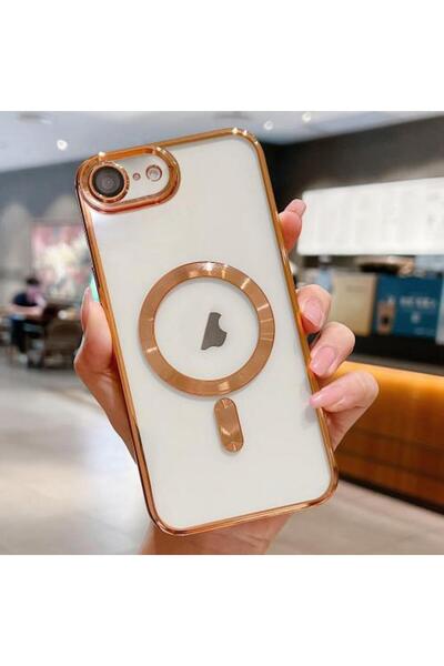 Apple Επιμεταλλωμένη θήκη για iPhone 16e, MagCase, διαφανής TPU, χρυσό πλαίσιο