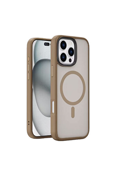 Apple Husa MagFrost pentru iPhone 16 Plus, MagCase, Matte, Gray/Gold