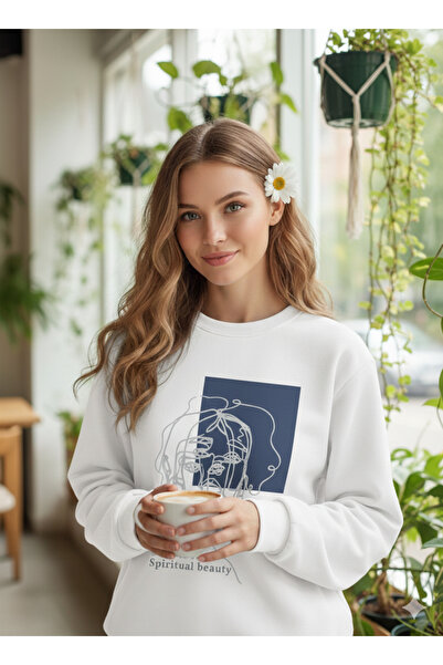 FAVORİST Beauty Printed Women's Sweatshirt