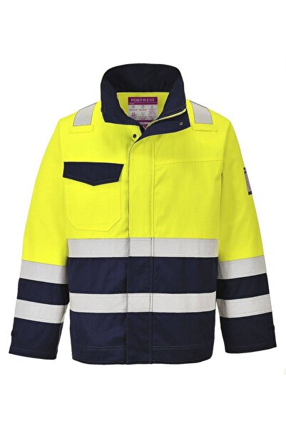 PORTWEST MODAFLAME Hi-Vis Protective Jacket-MV25 S Yellow