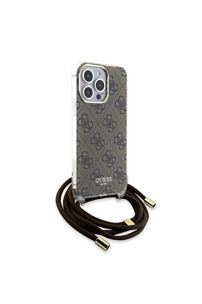 Guess iPhone 15 Pro Max Case, Sleek Defense P3240, Plastic, Intense Brown