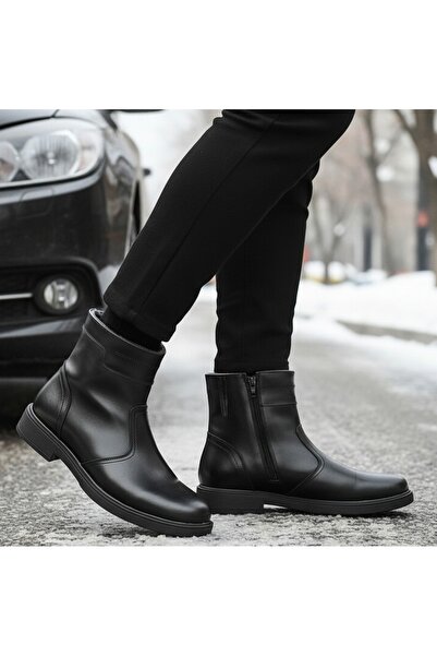 ROM Men's high leather boots with zipper (sizes 39-44)