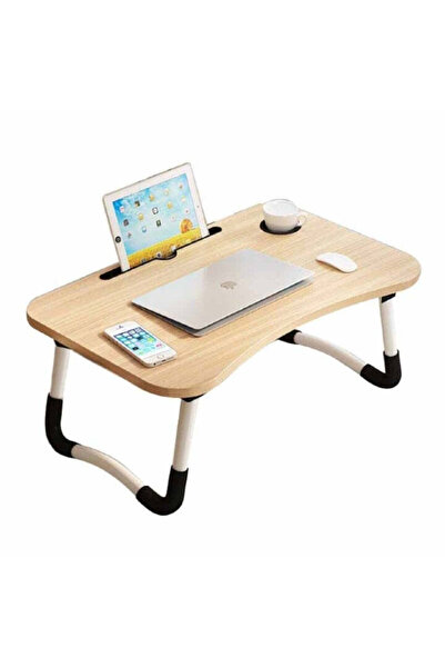 OEMTOOLS Foldable Multifunctional Wooden Laptop Table with Cup Holder