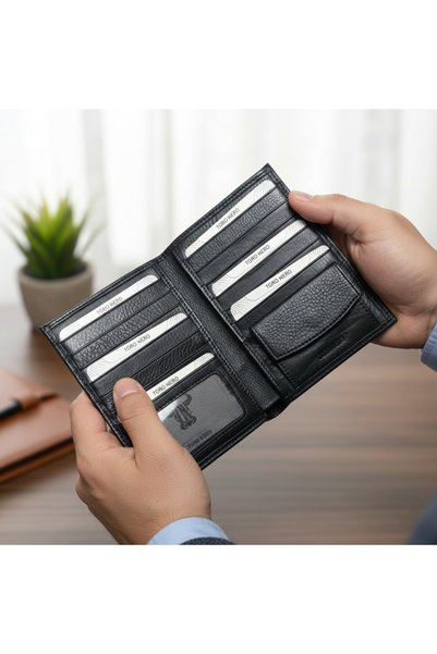PASSTELL %100 Hakiki Deri Bozuk Paralı Hakiki Deri Kredi Kartlık Ve Cüzdan