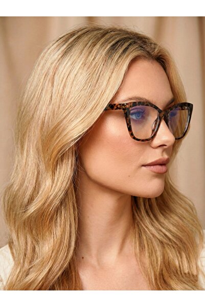 MACERATİ Senna Women's Leopard Frame Blue Block Blue Light Filter Screen Glasses