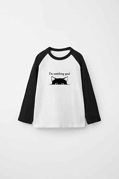 Freak Tshirt Reglan Sleeve Long Sleeve Printed White Black T-Shirt