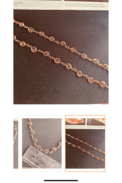 isikaccessories Pure Copper Mythological Patterned 40 cm Necklace