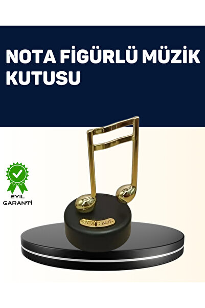 dekofon Melodious Music Altın Nota Figürlü Müzik Kutusu - DEON2100-5968