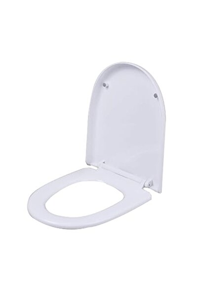 Xess White Toilet Seat Elongated U - Forme Toilets will Slow Close and Removes, Non-Slip Bumpers