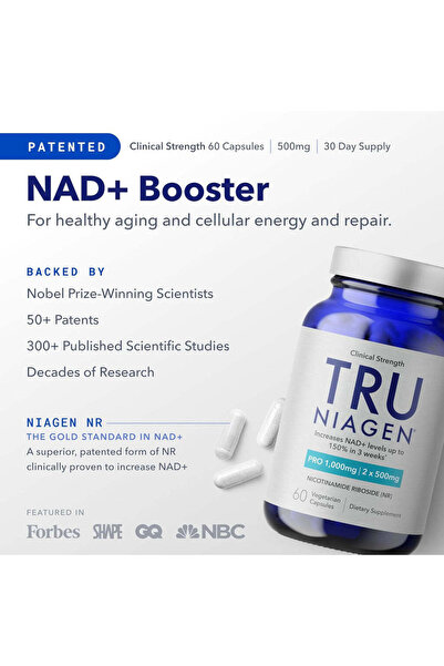 TRU NIAGEN PRO NAD+ Supplement for Anti Aging and Cell Regeneration, 1000 mg