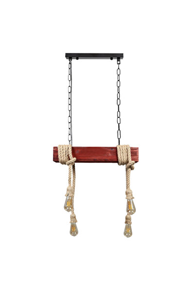 HAMER ثريا حبال تضيف طابعًا ًا يكمل الديكور الريفي E27*4